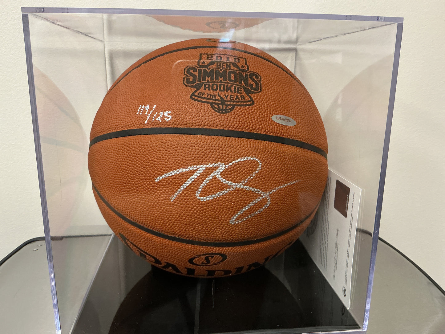 Ben Simmons Autographed Spalding Basketball (Upper Deck COA)