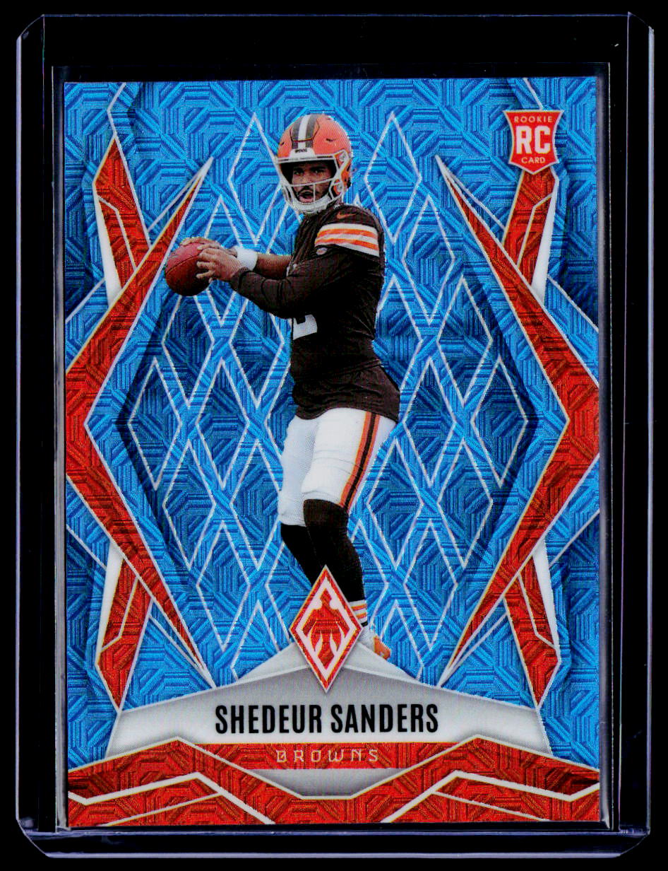 2025 Panini Phoenix #154 Shedeur Sanders Light Blue Mojo Prizm #/85