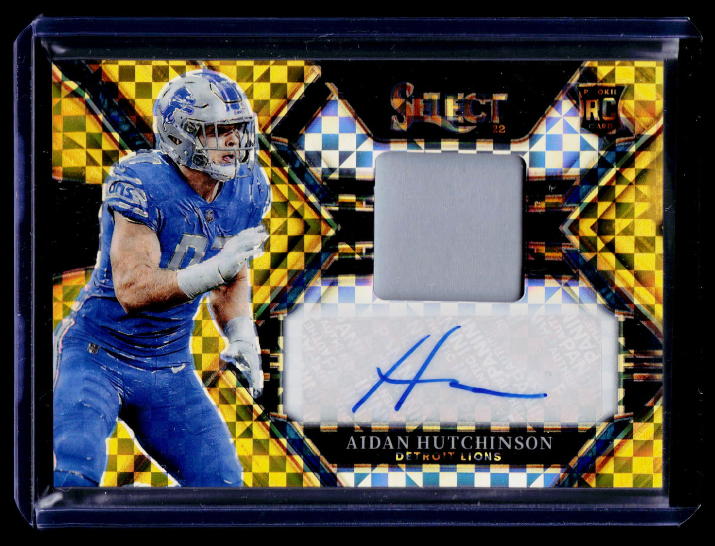 2022 Panini Select #RSM-AH Aidan Hutchinson Rookie Signature Gold Prizm #/10