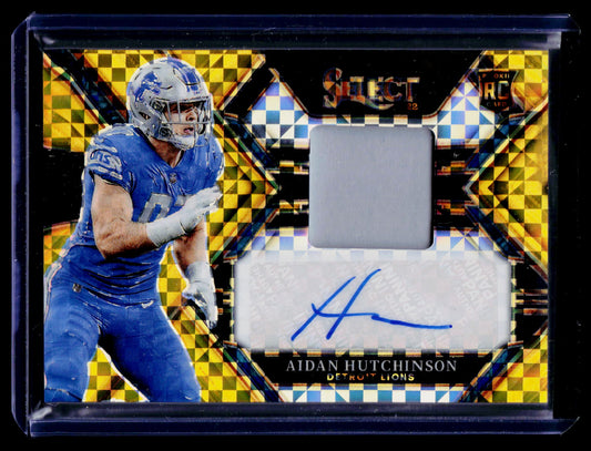 2022 Panini Select #RSM-AH Aidan Hutchinson Rookie Signature Gold Prizm #/10