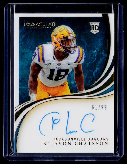 2020 Panini Immaculate Collection #RA-KL K'Lavon Chaisson Rookie Autographs #/99