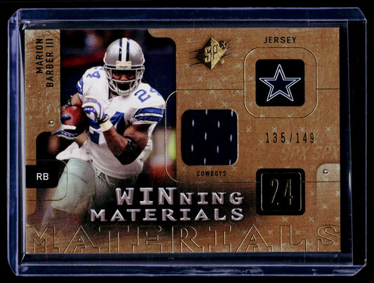 2009 SPx #W-BA Marion Barber III Winning Materials Jersey #/149