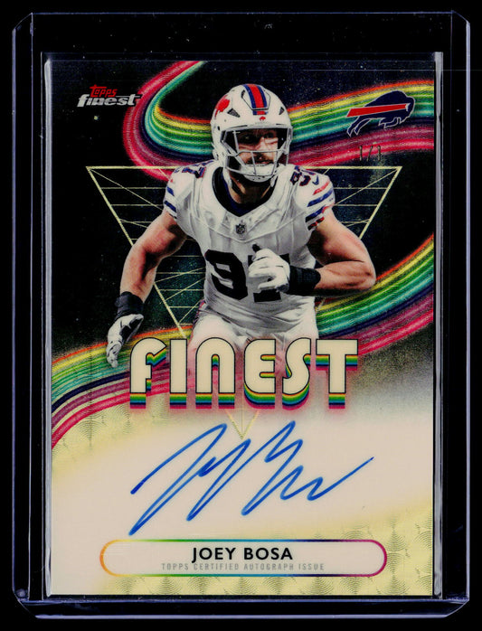 2025 Finest #FA-JB Joey Bosa Finest Autographs Gold Vinyl 1/1