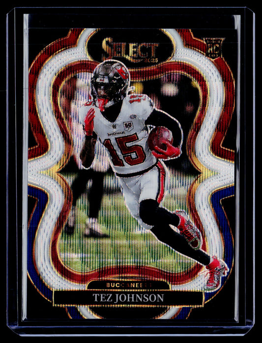 2025 Panini Select #338 Tez Johnson Tri-Color Prizm #/199