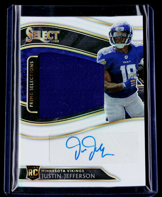 2020 Select #PSS-JJE Justin Jefferson Prime Selections Prizm Signatures /49