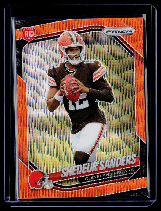 2025 Panini Prizm #302 Shedeur Sanders Orange Wave #/65