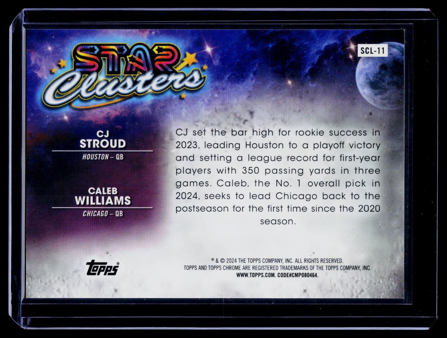 2024 Topps Cosmic Williams/Stroud Star Clusters Orange Galactic Refractor /25