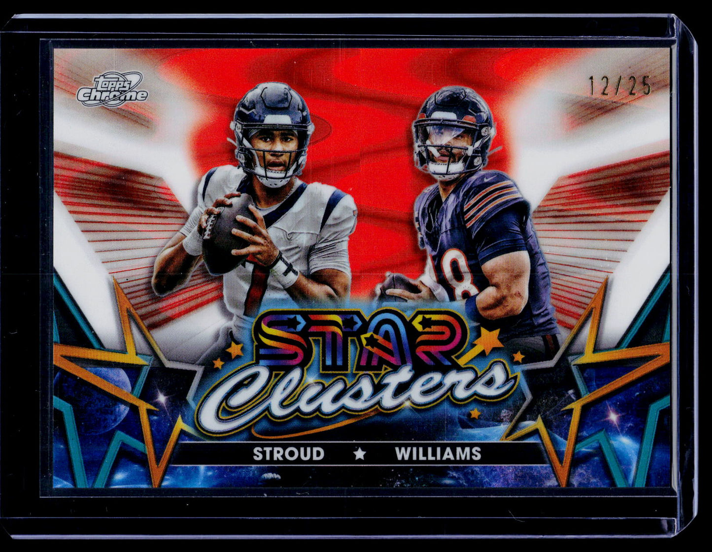 2024 Topps Cosmic Williams/Stroud Star Clusters Orange Galactic Refractor /25