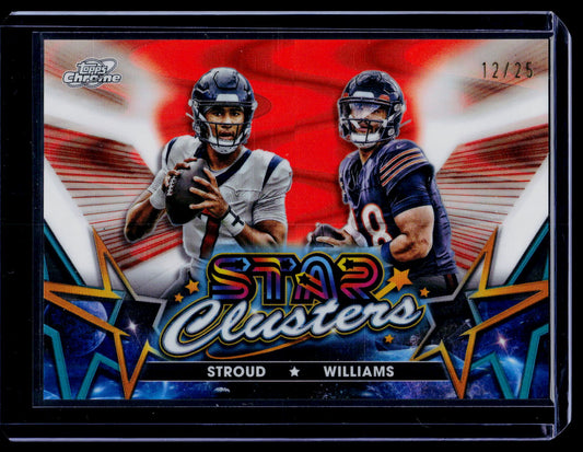 2024 Topps Cosmic Williams/Stroud Star Clusters Orange Galactic Refractor /25