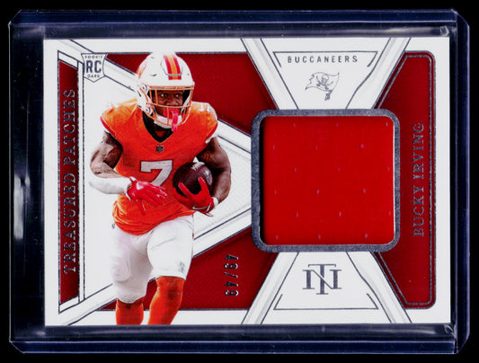 2025 Panini National Treasures #TP-BIG Bucky Irving Treasured Patches #/49