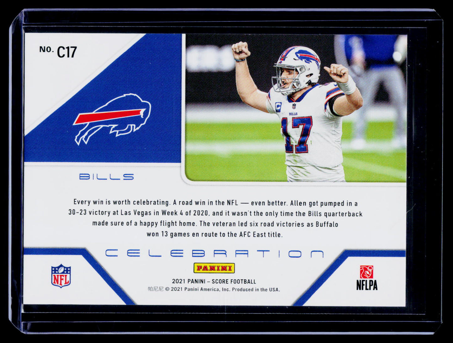 2021 Score #C17 Josh Allen Celebration #/20