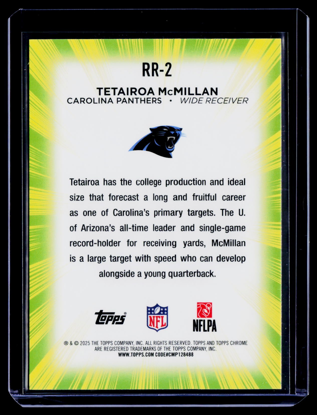 2025 Topps Chrome #RR-2 Tetairoa McMillan Radiating Rookies