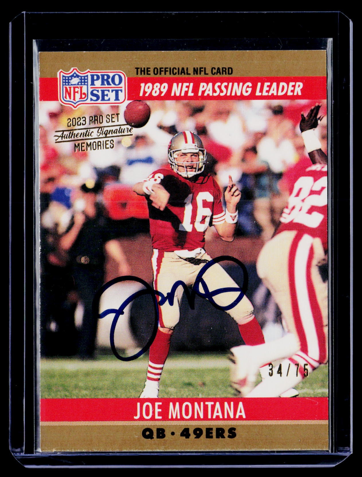 2023 Pro Set Authentic Signature Memories #8 Joe Montana