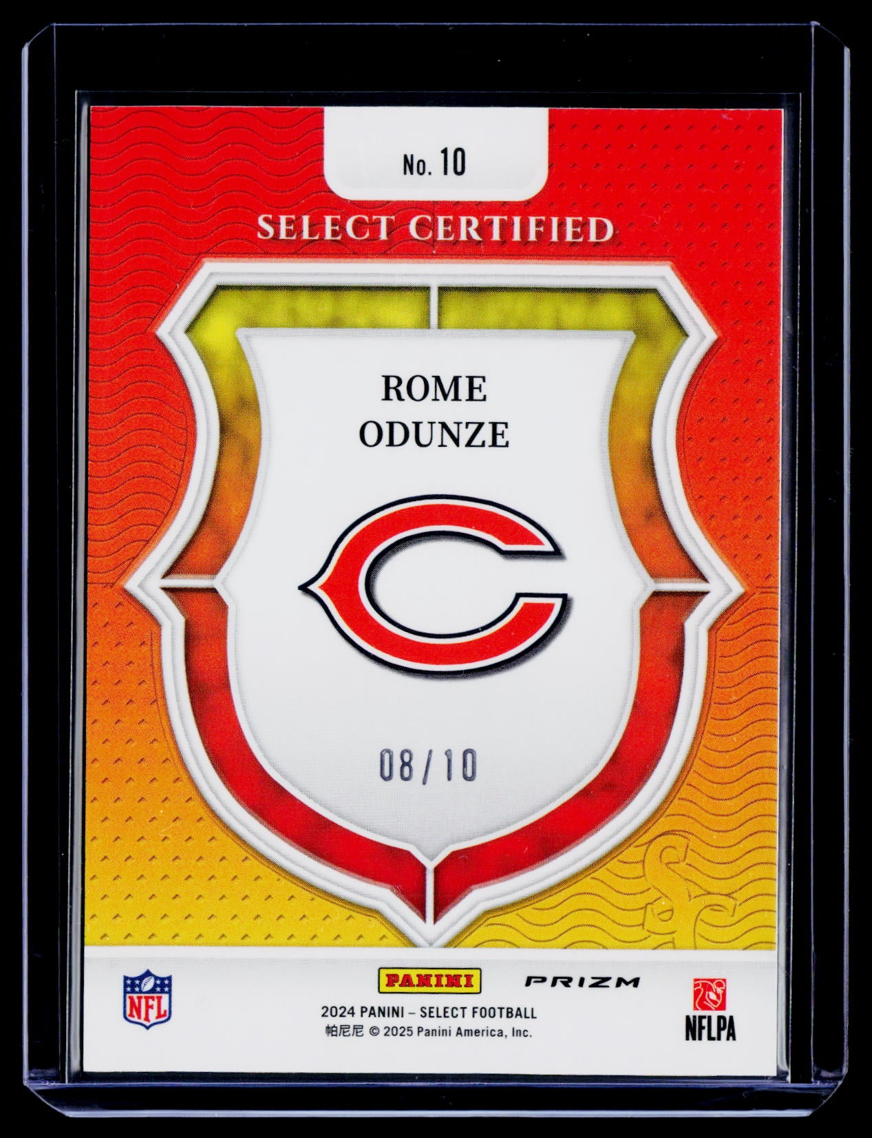 2024 Panini Select #3 Rome Odunze Gold Prizm #/10