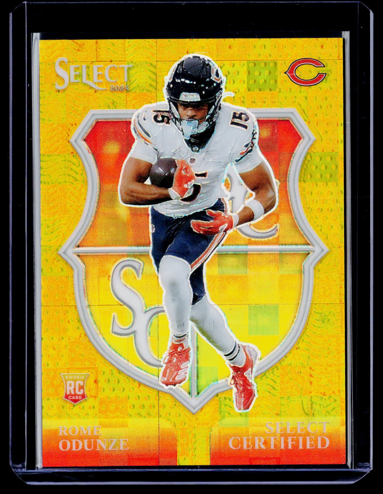 2024 Panini Select #3 Rome Odunze Gold Prizm #/10
