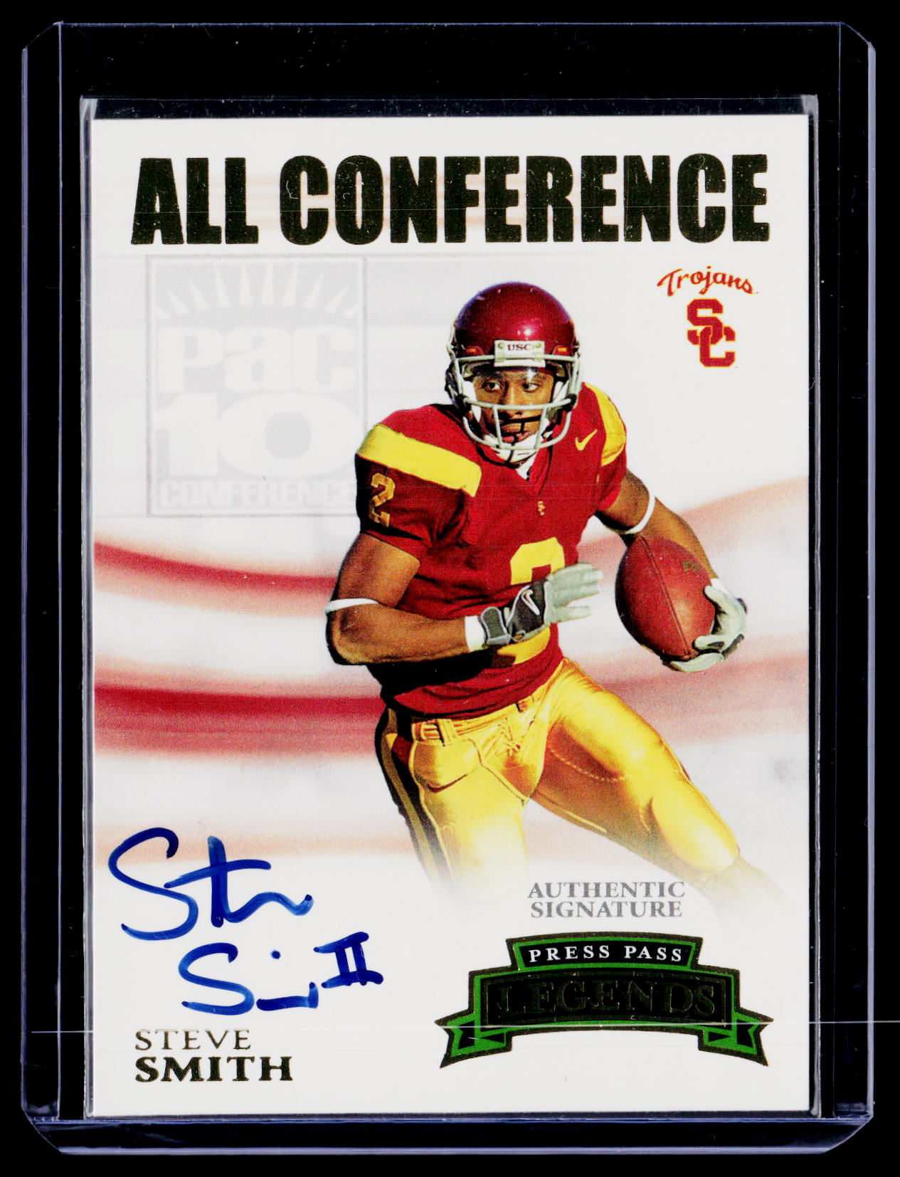 2007 Press Pass Legends #AC-SS Steve Smith All Conference Autographs Gold #/400