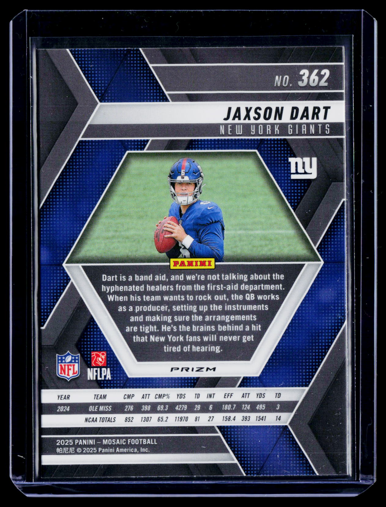 2025 Panini Mosaic #362 Jaxson Dart Mosaic Camo Red