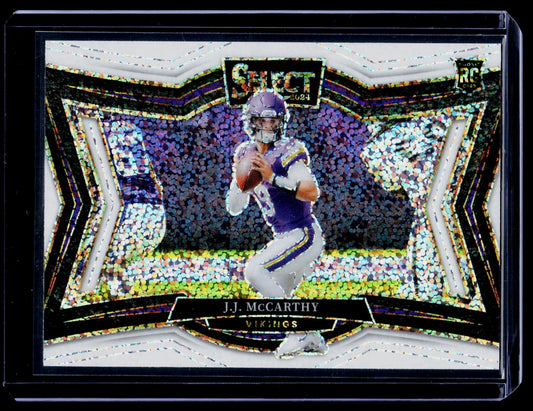 2024 Panini Select #441 J.J. McCarthy White Sparkle Prizm