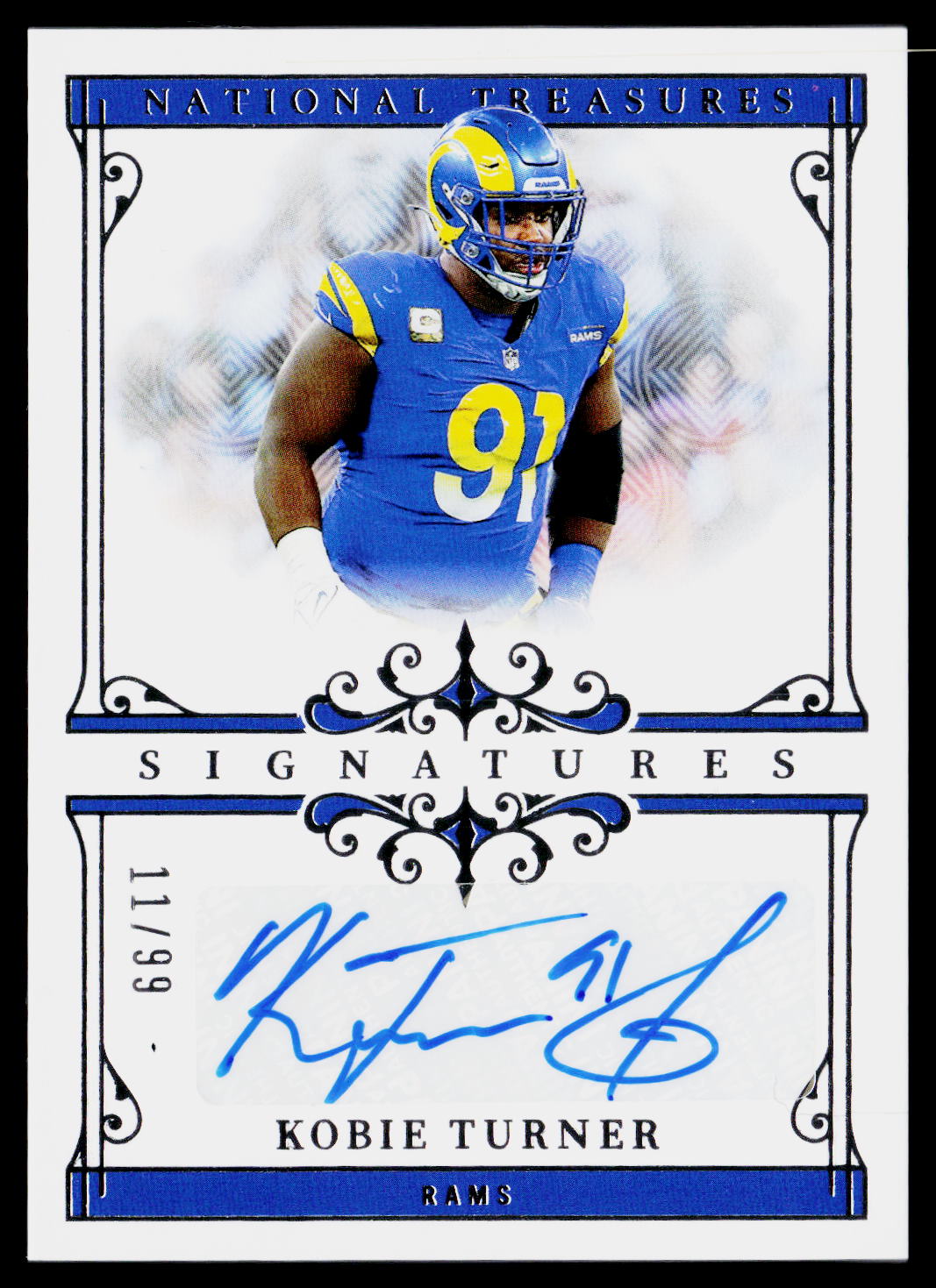 2025 Panini National Treasures #SIG-KTR Kobie Turner Signatures #/99