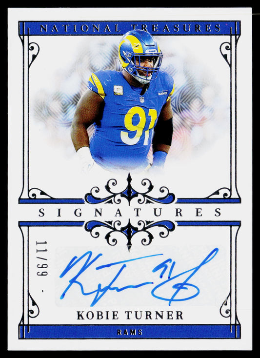 2025 Panini National Treasures #SIG-KTR Kobie Turner Signatures #/99