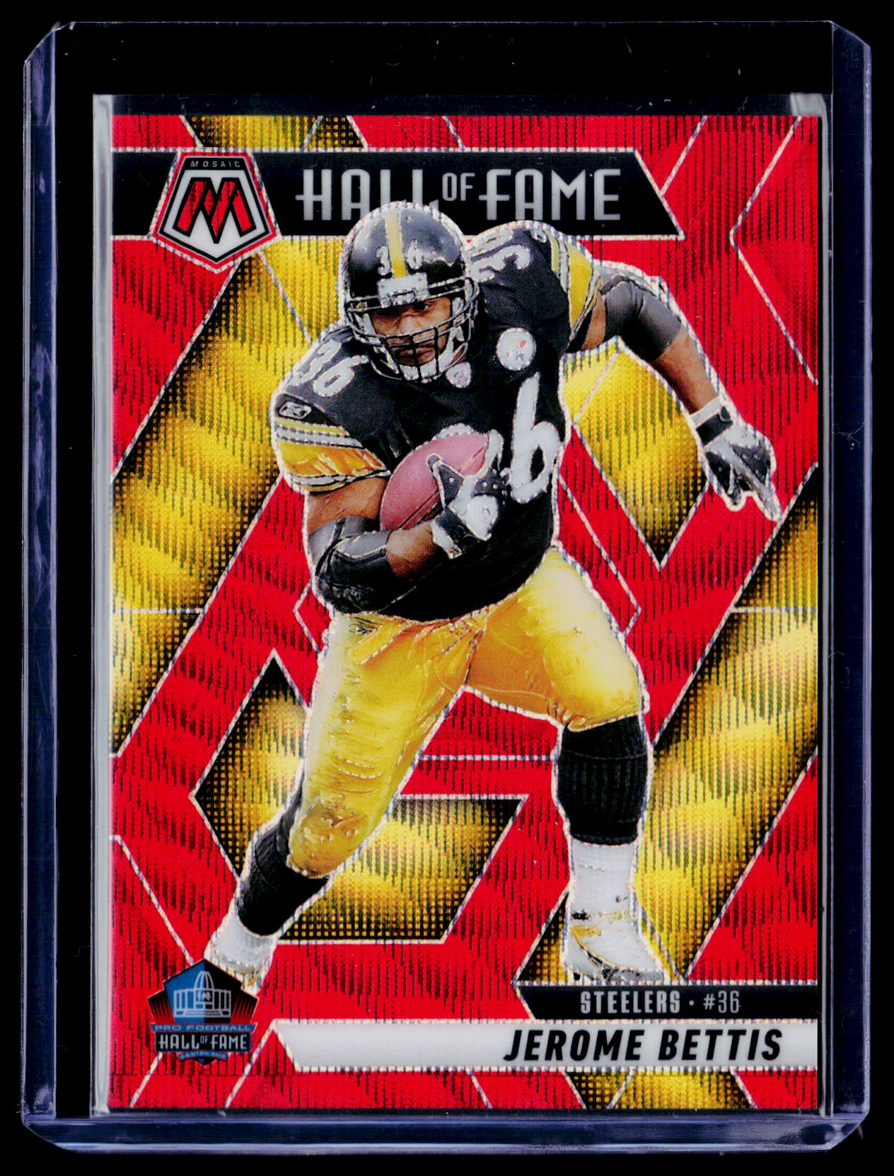 2025 Panini Mosaic #298 Jerome Bettis Mosaic Red Wave #/27