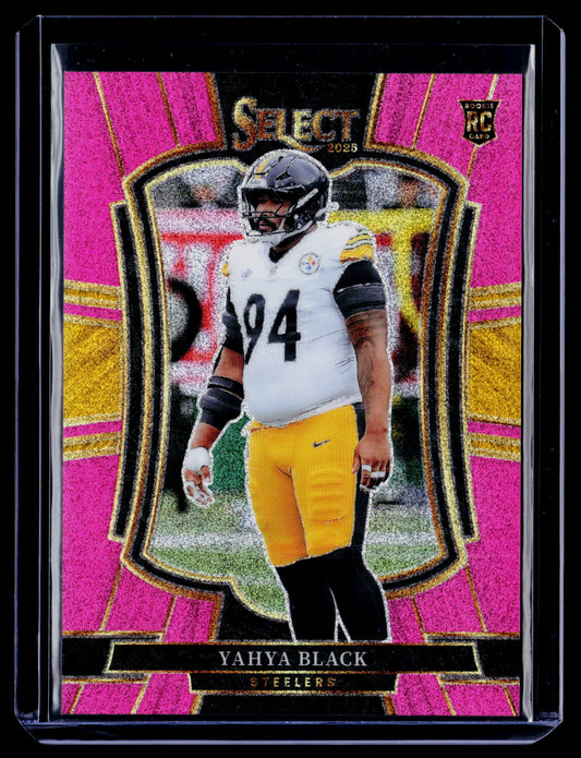 2025 Panini Select #153 Yahya Black Pink Glitter Prizm #/15