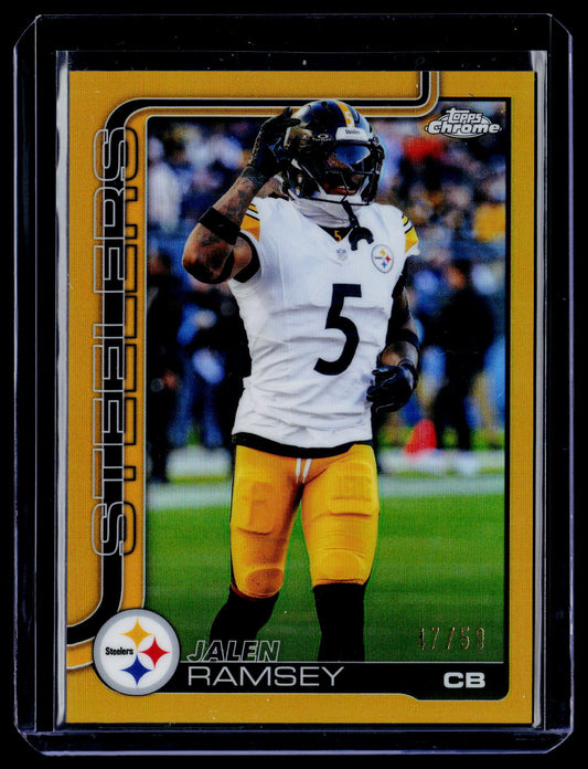 2025 Topps Chrome #191 Jalen Ramsey Gold Refractor #/50