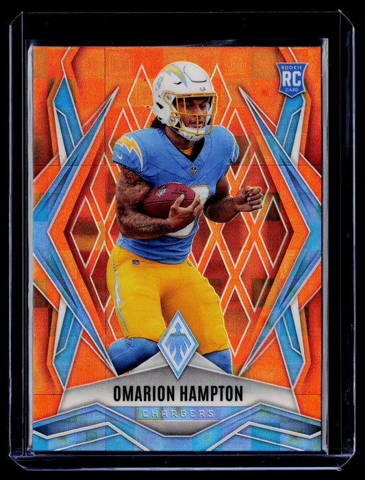 2025 Panini Phoenix #192 Omarion Hampton Orange Pandora Prizm #/189