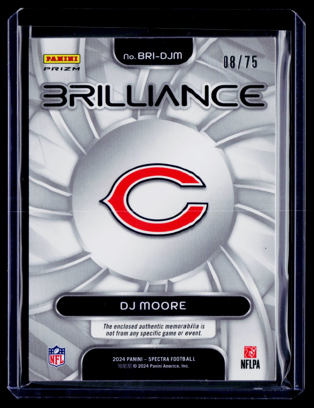 2024 Panini Spectra #BRI-DJM DJ Moore Brilliance Celestial #/75