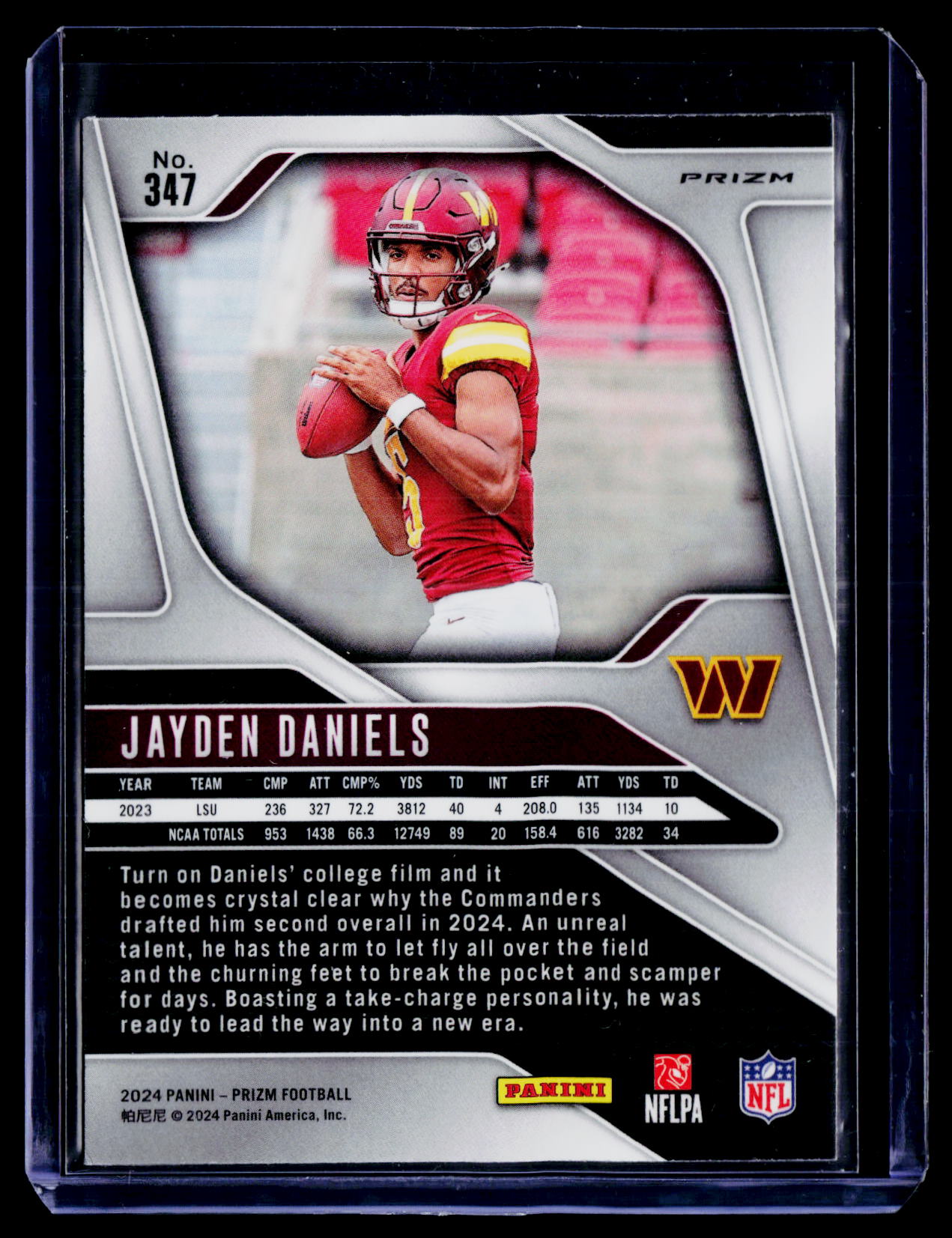 2024 Panini Prizm #347 Jayden Daniels Lazer