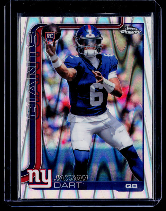 2025 Topps Chrome #306 Jaxson Dart Ray Wave Refractor
