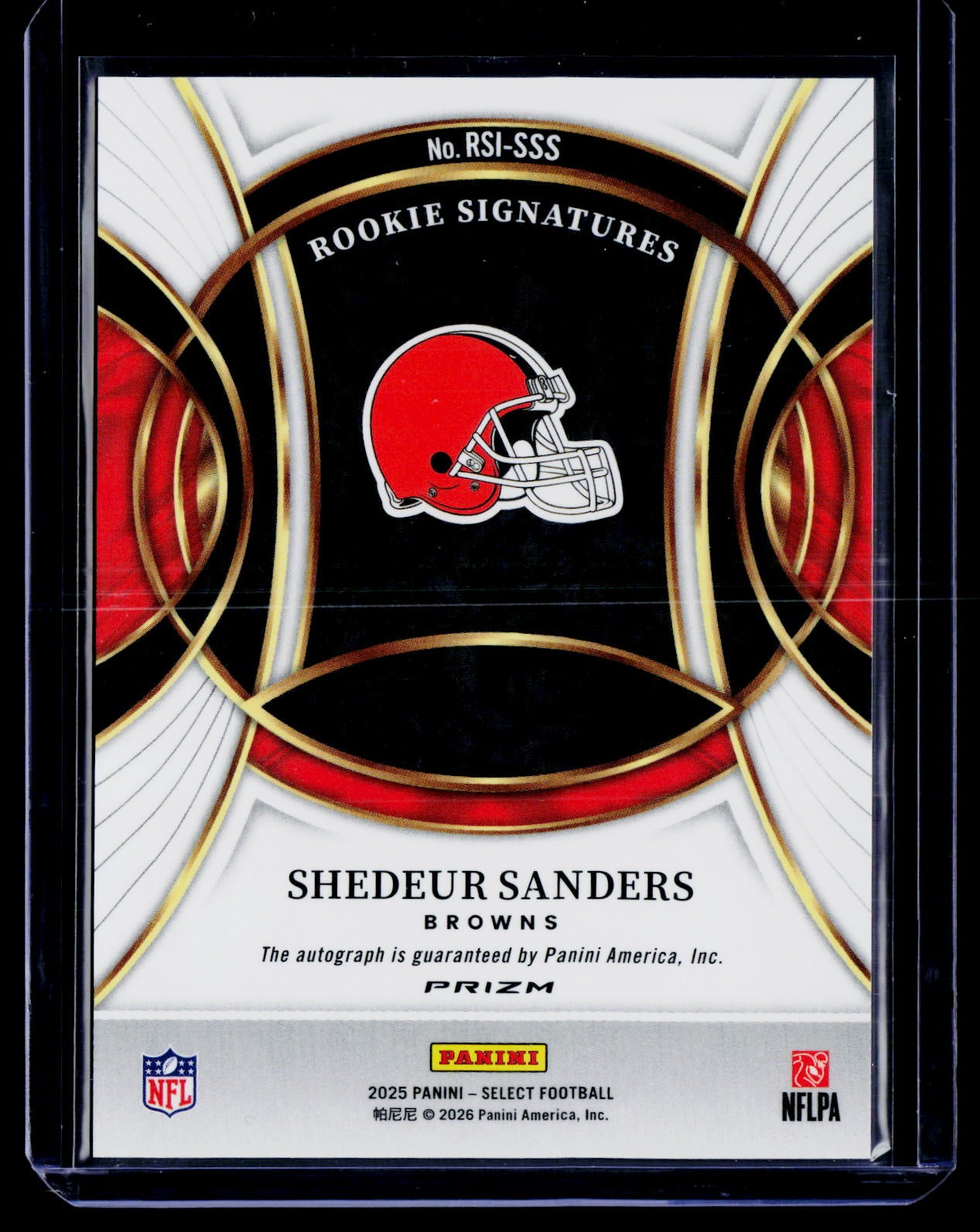 2025 Panini Select #RSI-SSS Shedeur Sanders Rookie Signatures