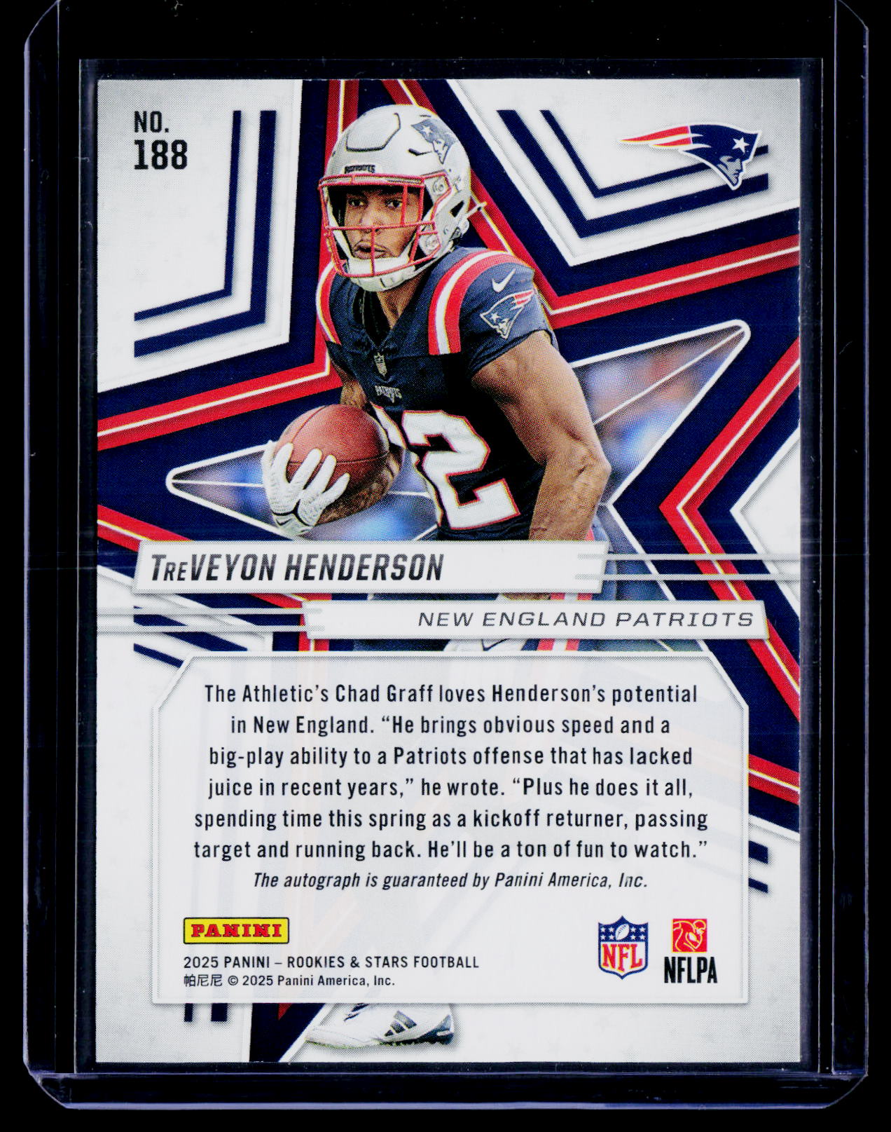 2025 Panini Rookies & Stars #188 TreVeyon Henderson Rookie Signatures