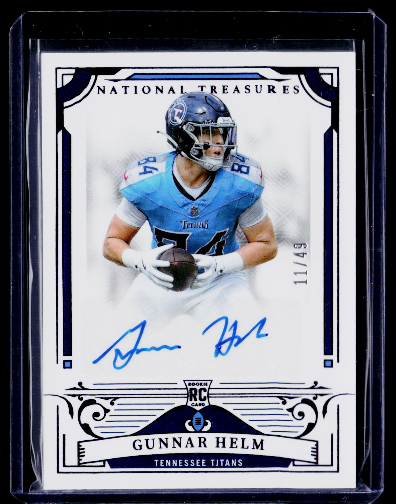 2025 Panini National Treasures #117 Gunnar Helm Auto Purple #/49