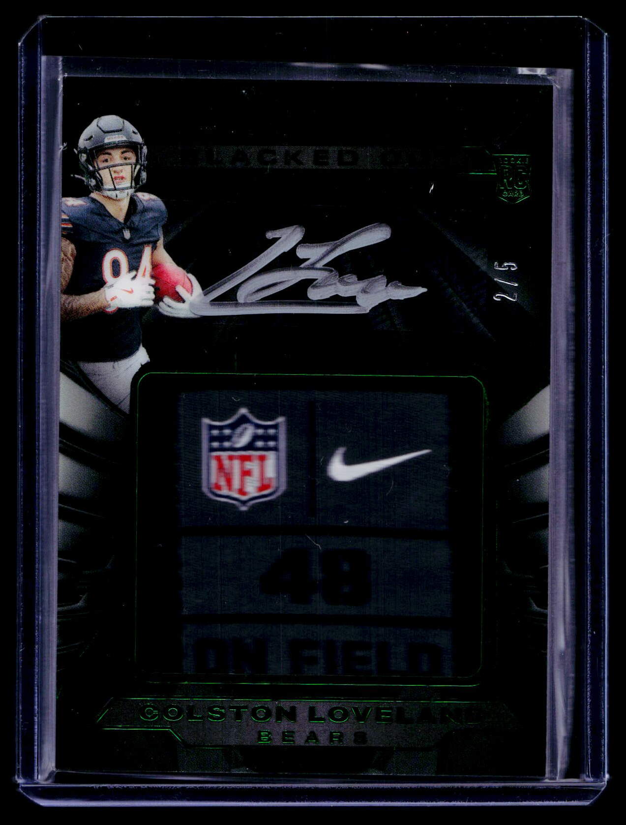 2025 Panini Black #BJA-CLD Colston Loveland Blacked Out Laundry Tag Autos #/5
