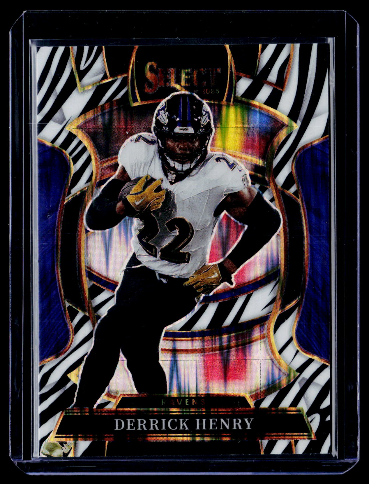 2025 Panini Select #60 Derrick Henry Zebra Prizm Shock