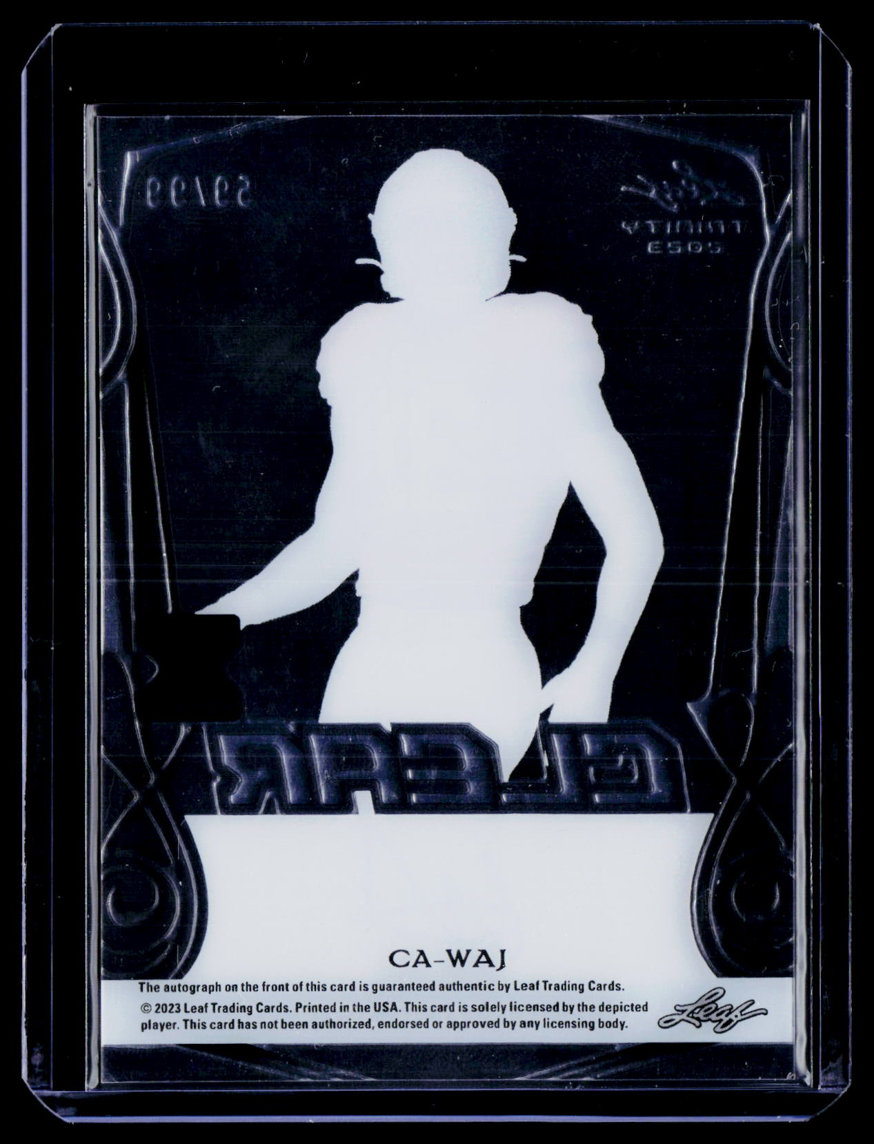 2023 Leaf Trinity #CA-WAJ Will Anderson Jr. Clear Silver #/99