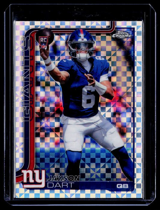 2025 Topps Chrome #306 Jaxson Dart X-Fractor