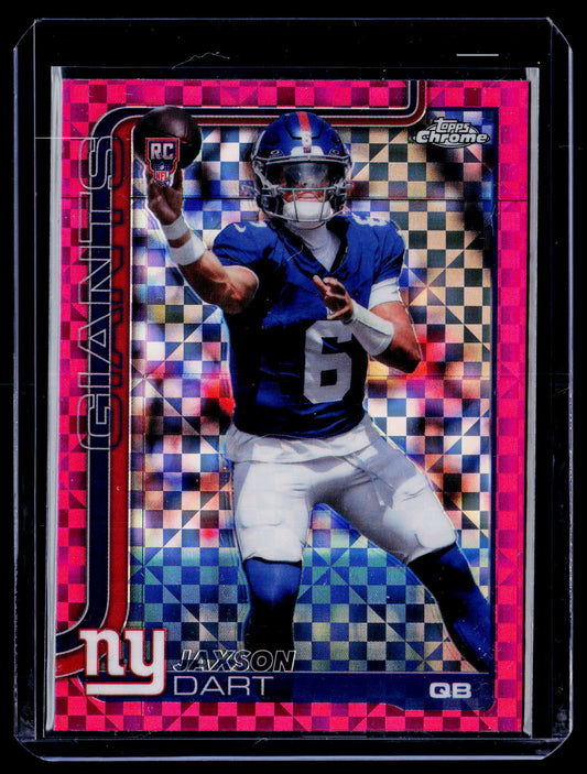 2025 Topps Chrome #306 Jaxson Dart Pink X-Fractor