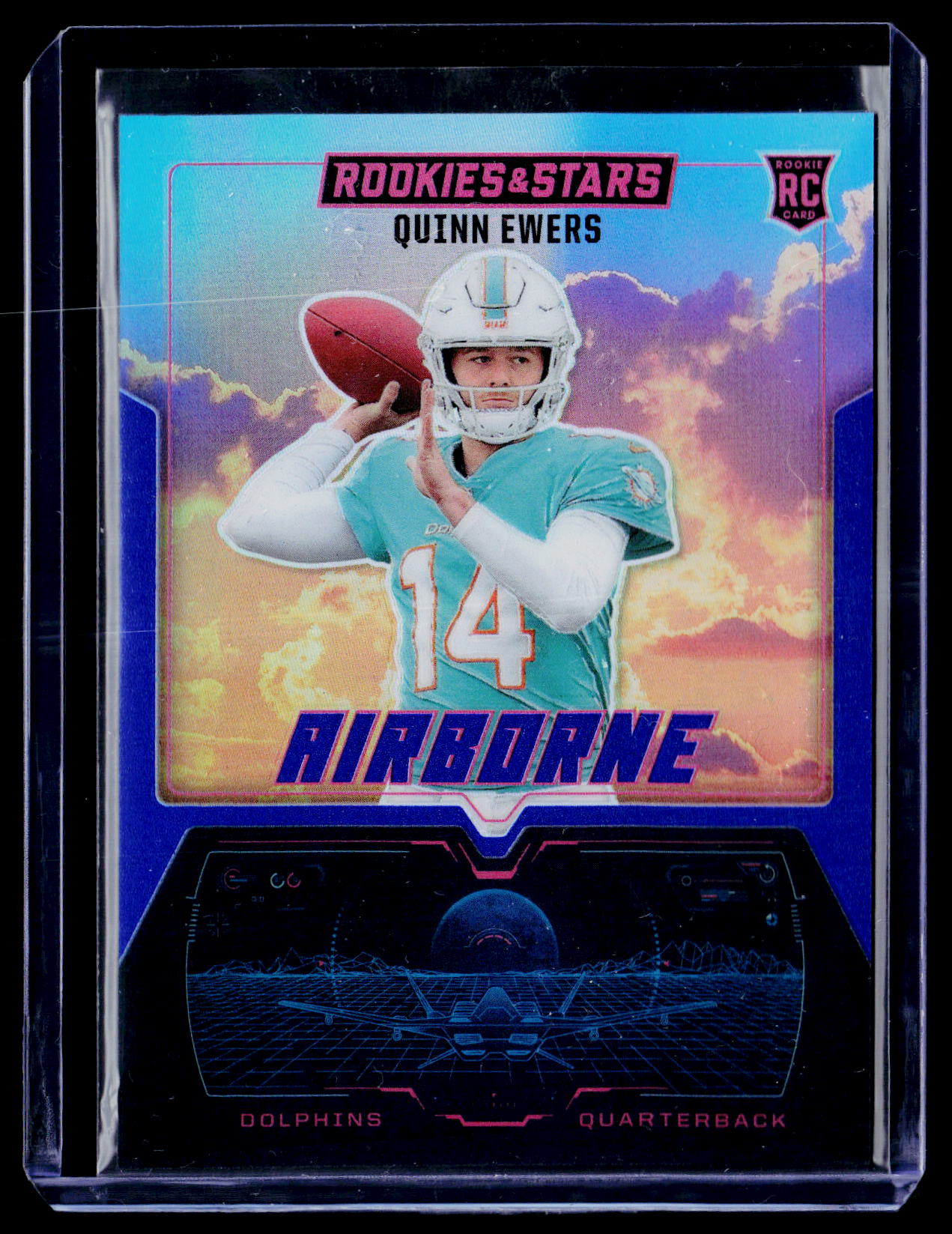 2025 Panini Rookies & Stars #11 Quinn Ewers Airborne Blue #/50