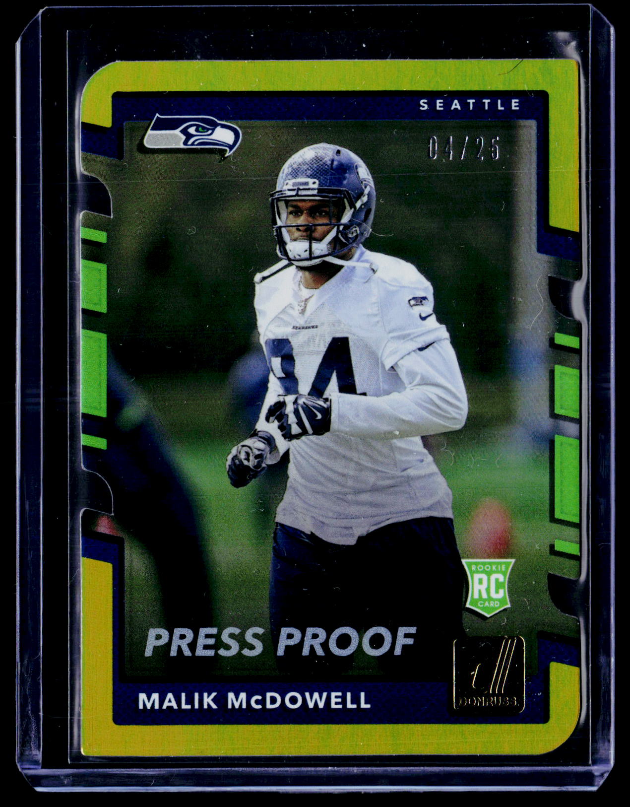 2017 Donruss #389 Malik McDowell Press Proof Gold Die Cut #/25