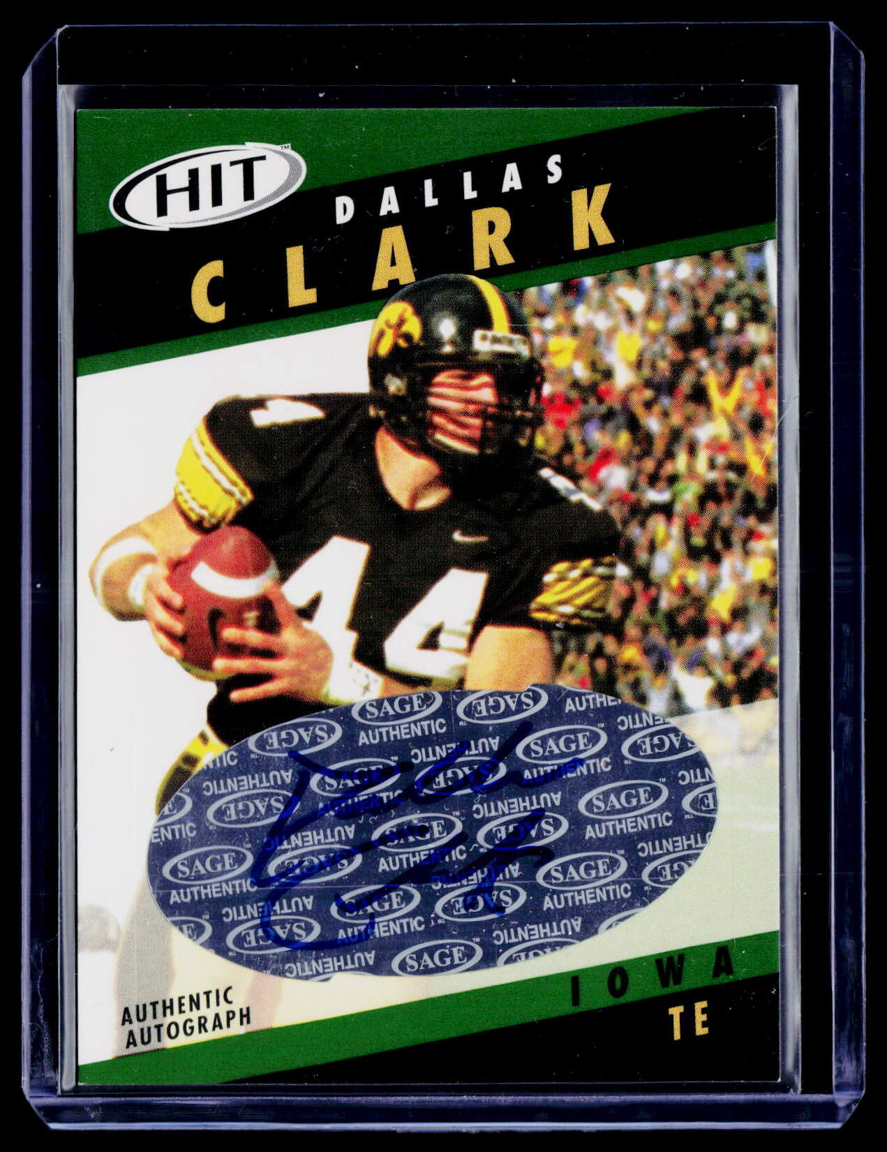 2003 SAGE HIT #A44 Dallas Clark Autographs Silver