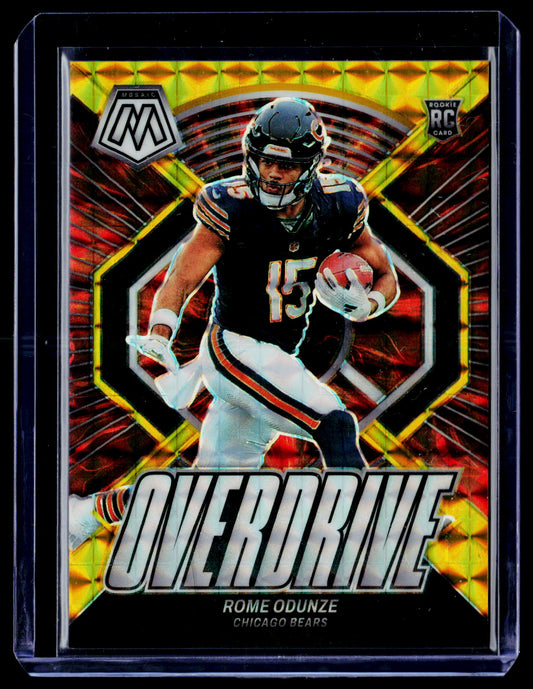 2024 Panini Mosaic #1 Rome Odunze Overdrive Mosaic Gold #/10