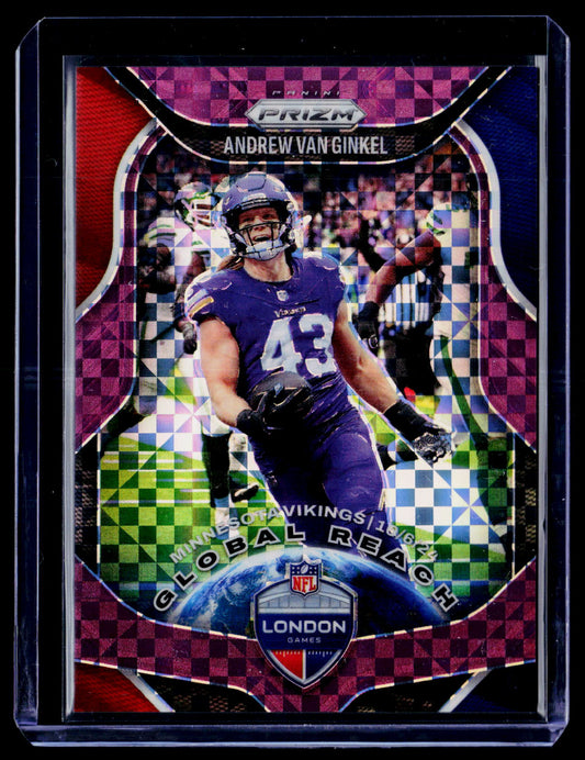2025 Panini Prizm #3 Andrew Van Ginkel Global Reach Purple Power #/49