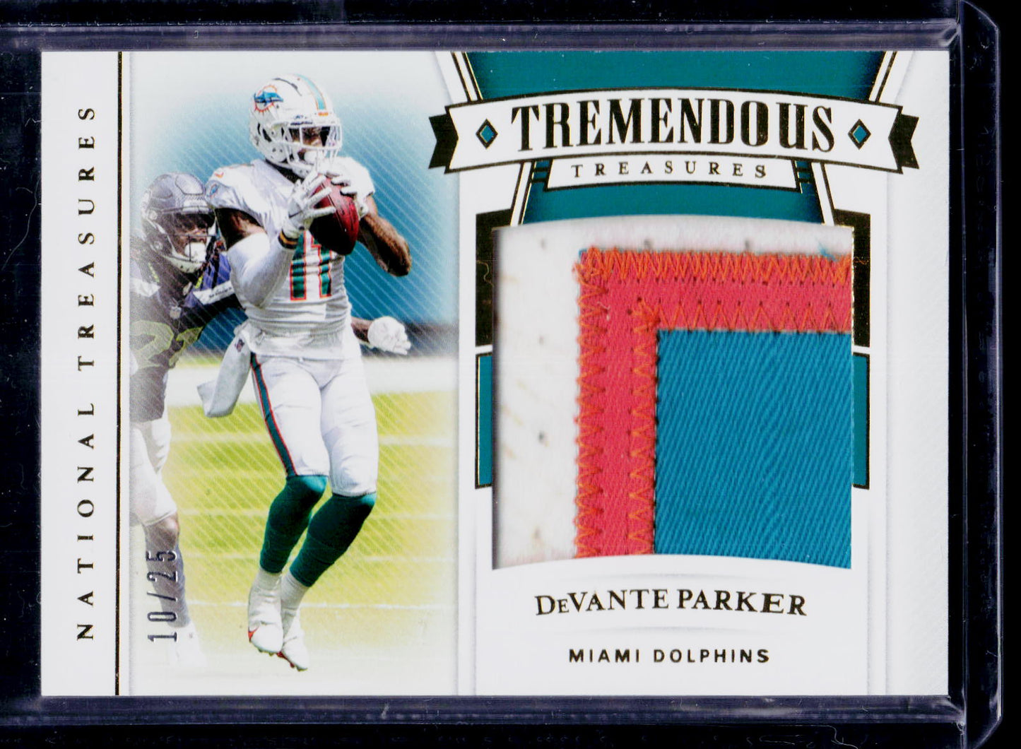 2020 Panini National Treasures DeVante Parker Tremendous Treasures Prime #/25