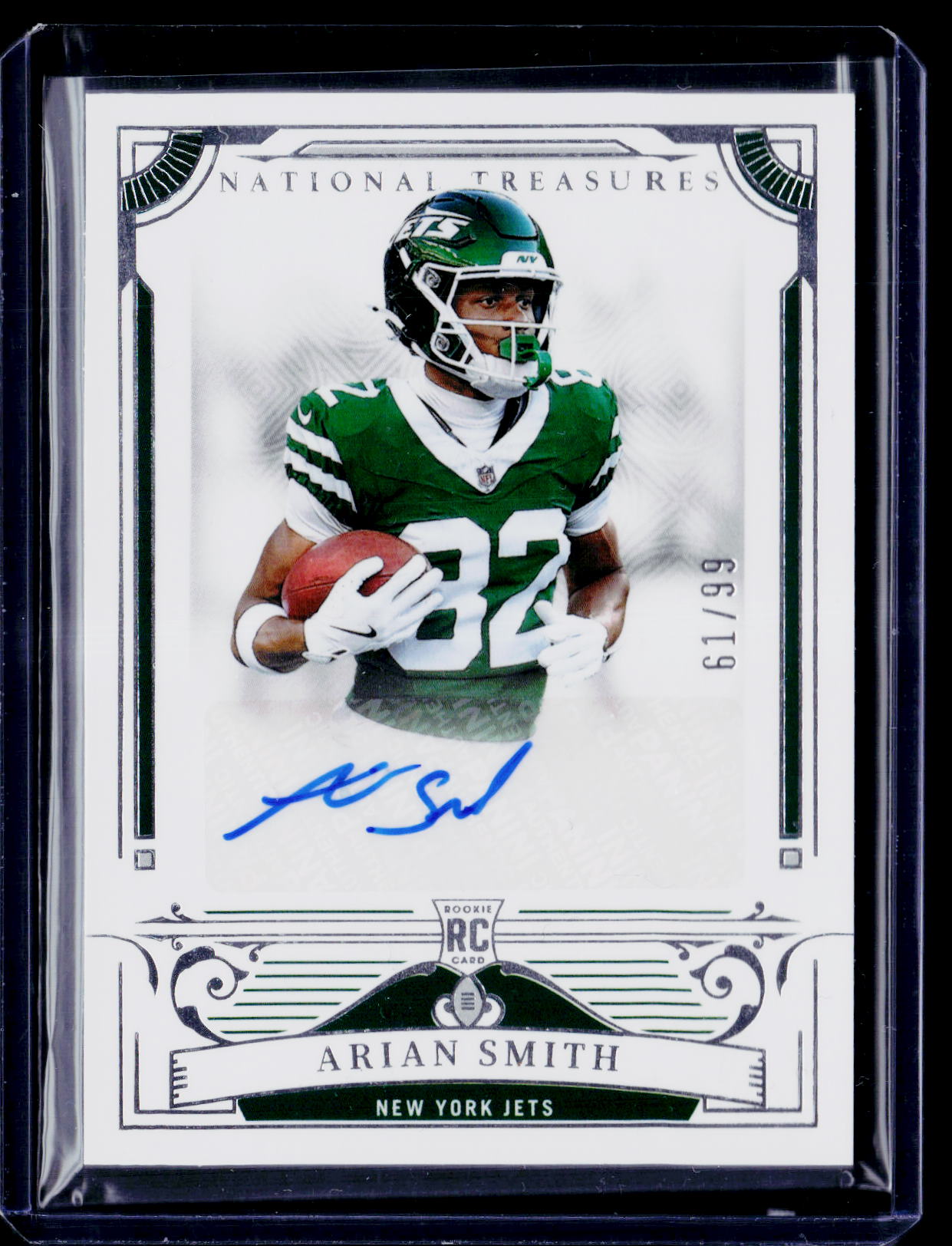 2025 Panini National Treasures #121 Arian Smith RC Auto