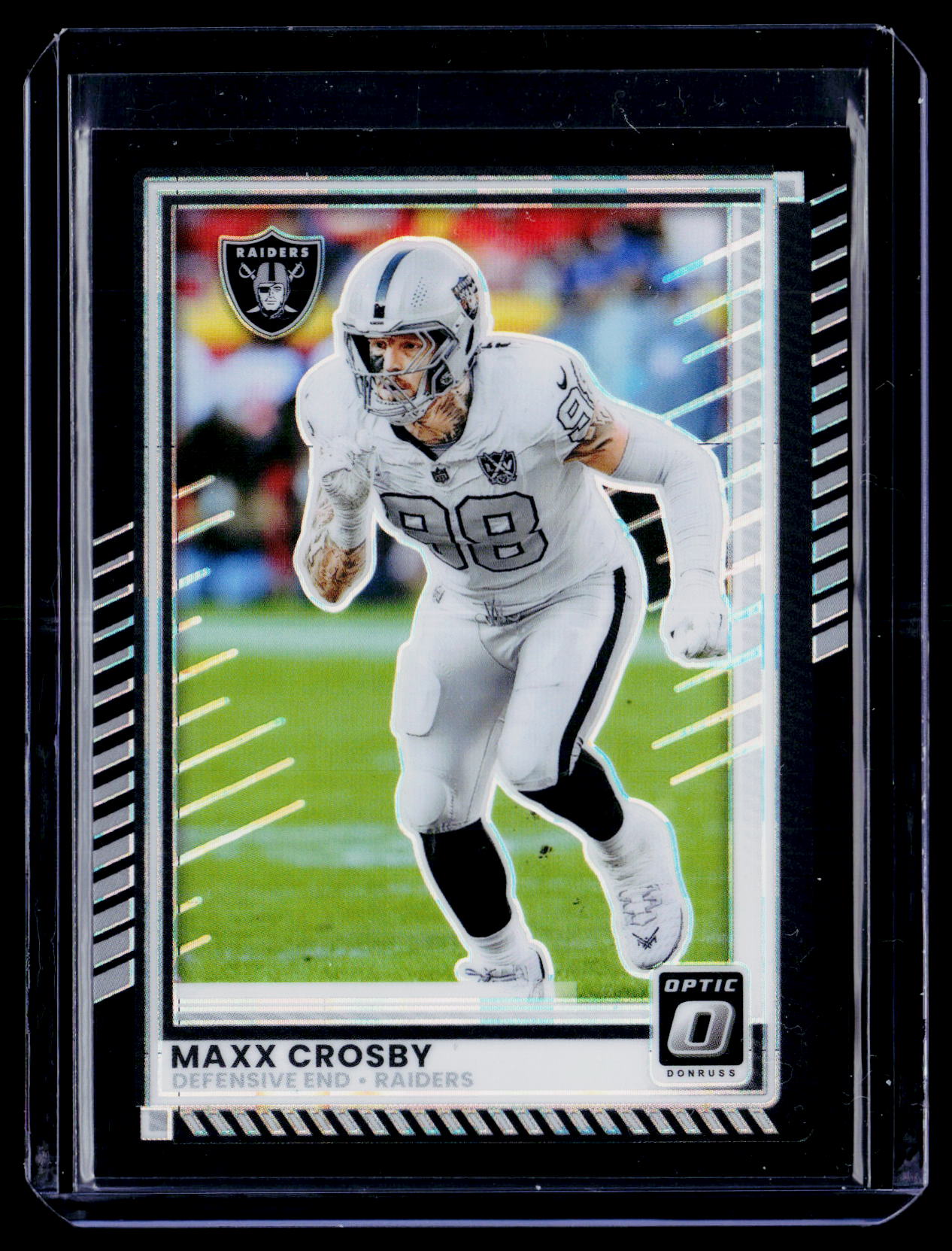 2025 Donruss Optic #183 Maxx Crosby Black Pandora #/25