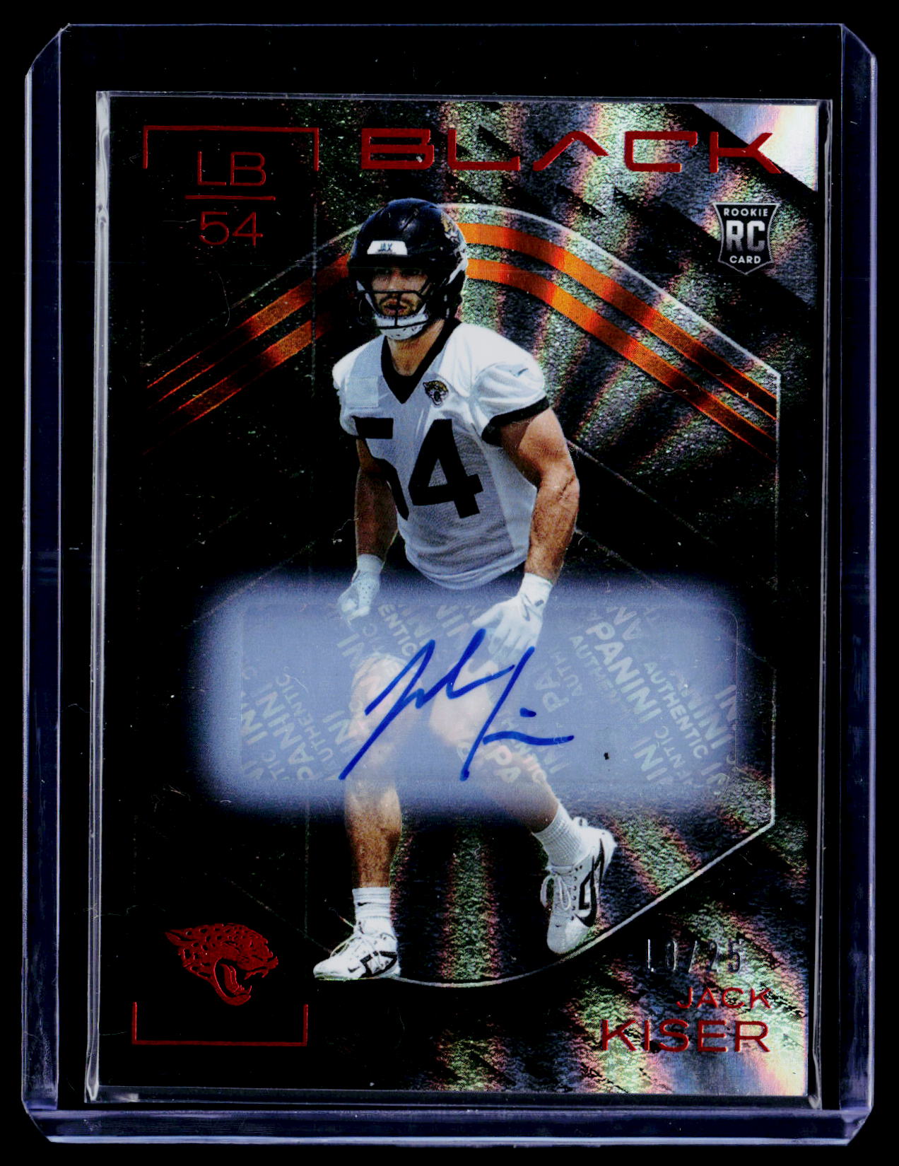 2025 Panini Black #187 Jack Kiser Rookies Autographs Citrine #/25