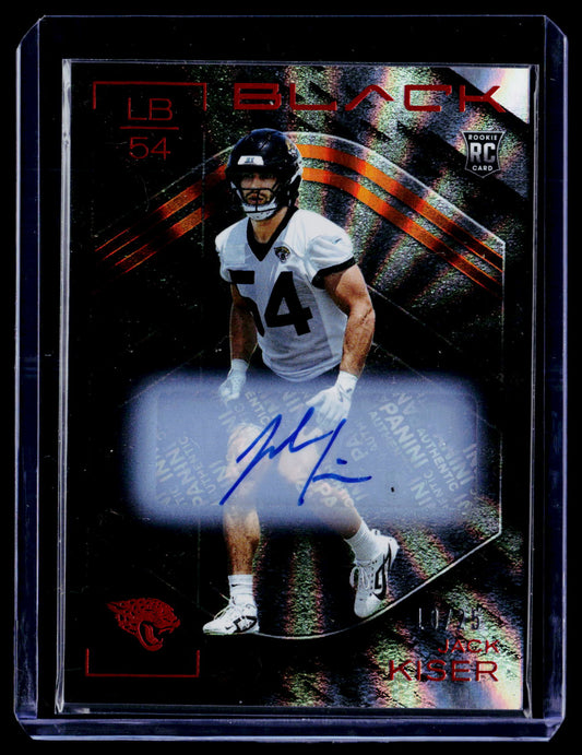 2025 Panini Black #187 Jack Kiser Rookies Autographs Citrine #/25
