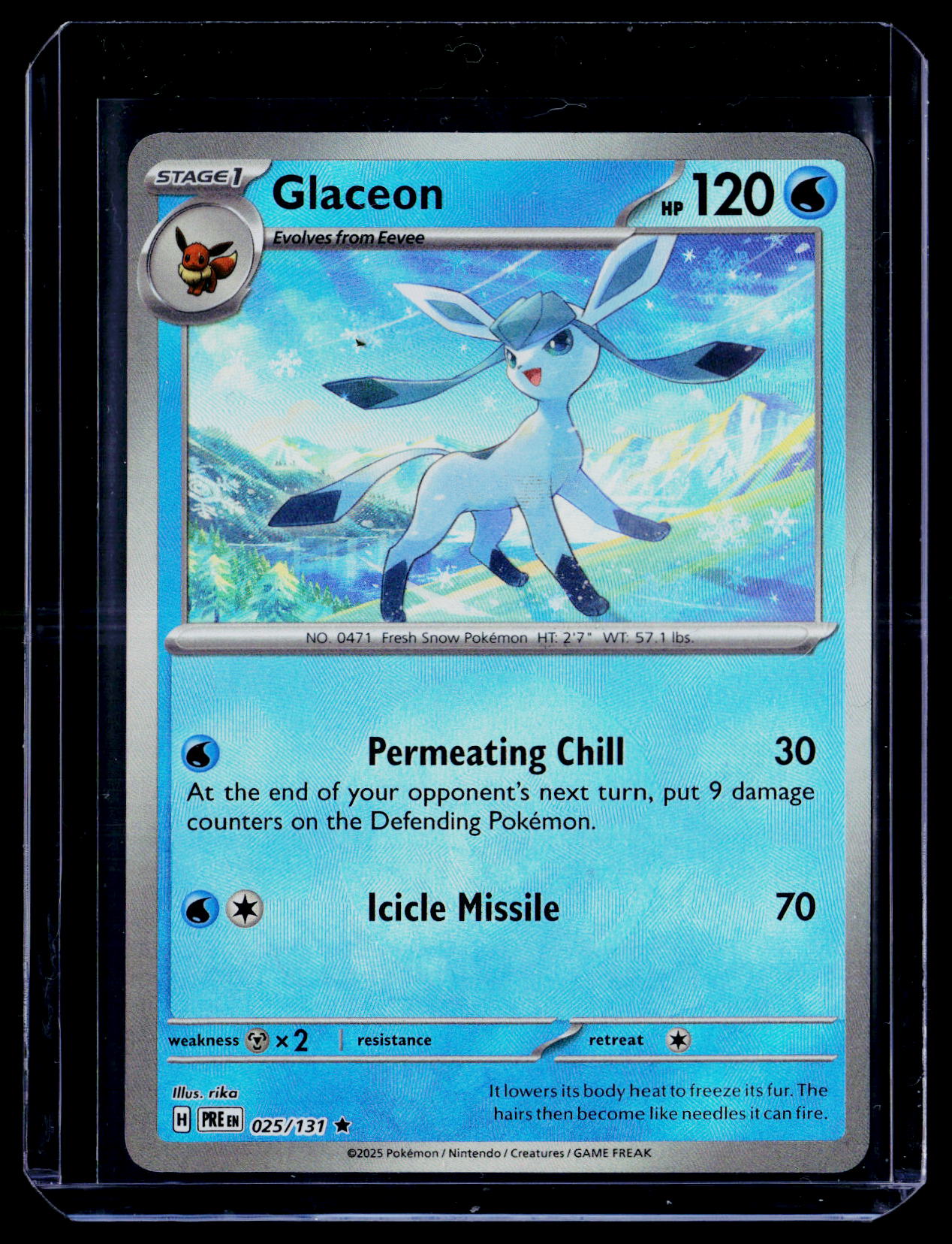 SV: Prismatic Evolutions #025/131 Glaceon (Master Ball Pattern)